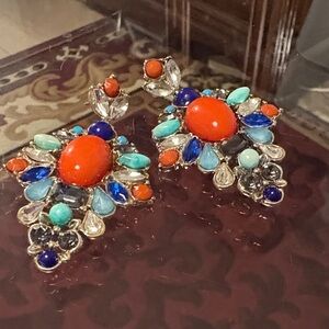 Colorful Gemstone Statement Earrings